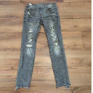 American Eagle Extreme Flex Men Size 30x29 Jeans Denim Distressed Thrash Skinny